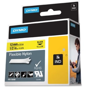Dymo Ind Flexible Nylon Black On Yellow Multicolour Nylon10 80 ??C Ul 969 Dymo 18490