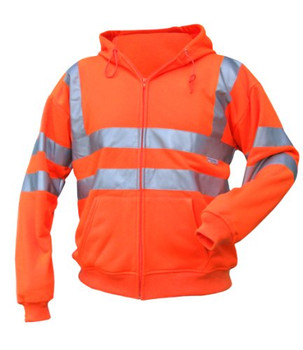 Beeswift Essential Hi-Vis Zipped Hoodie Orange Size XXL BSHSSENORXXL