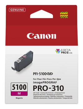 Canon Pfi-5100 M. Supply Type: Single Pack Colour Ink Volume: 14.4 Ml Printing C 6954C001