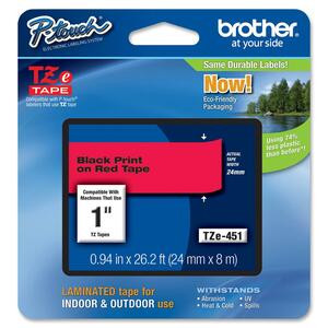 Brother Tze-451. Label Colour: Black On Red Tape Type: Tz Country Of Origin: Phi TZE451