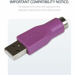 Startech Keyboard Adapter 6 Pin Ps/2 F 4 Pin Usb Type A M 1 X 4-Pin Type A Usb M GC46MFKEY