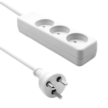 MicroConnect GRU033WDK 3-way Danish Power Strip 3m GRU033WDK