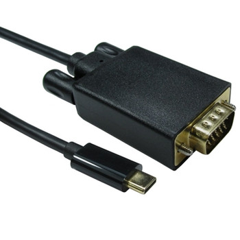 Usb-C To Vga 1080P 60Hz  1 Meter Black Data Cable USB3C-VGA-1M