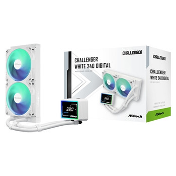 Asrock Challenger 240 Digital Aio Liquid Cpu Cooler 240Mm RadiatorWhite Dual 120 90-ACLA24-WAAGA6