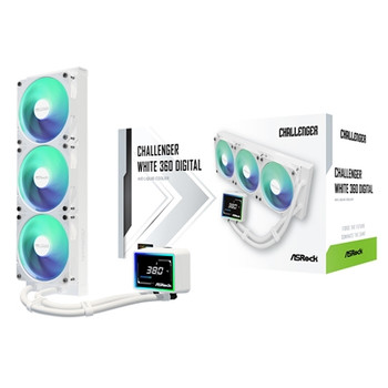 Asrock Challenger 360 Digital White Aio Liquid Cpu Cooler 360Mm Radiator Triple 90-ACLA36-WAAGA6