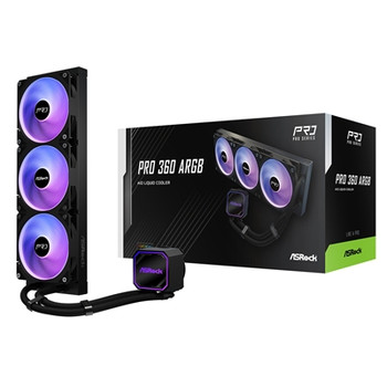 Asrock Pro 360 Argb Aio Liquid Cpu Cooler 360Mm Radiator Triple 120Mm Pwm Fans A 90-APRA36-BAAGA6