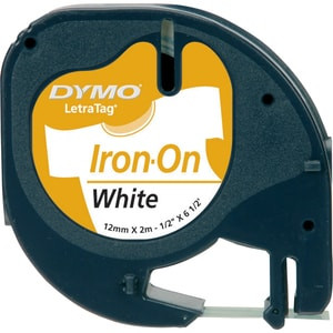 Dymo Lt Fabric Iron-On Black On White Nylon Belgium Dymo Letratag 100T Letratag S0718850