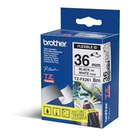 Brother TZEFX261 Black on White TZEFX261