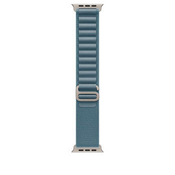 Apple 49mm Light Blue Alpine Loop - Medium - Natural Titanium Finish Band Titani MFTJ4ZM/A