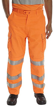 Beeswift Hi-Vis Rail Spec Trousers Orange Size 36T RST36T
