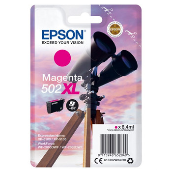 Epson Singlepack Magenta 502XL Ink C13T02W34010