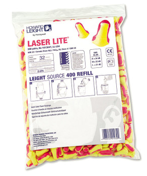 Honeywell Laser Lite Ls400 Refill - 200 Pairs Yellow HL1013047