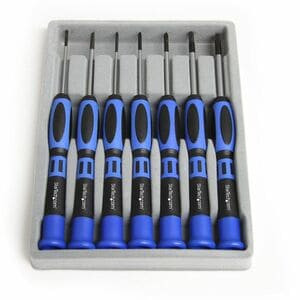 Startech 7 Piece Precision Screwdriver Computer Tool Kit 7 PieceS Blue Grey CTK100P