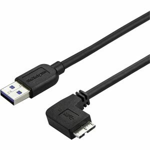 Startech 2M 6 Ft Slim Micro Usb 3.0 5Gbps Cable M/M Usb 3.0 A To Right-Angle Mic USB3AU2MRS