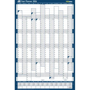Sasco Unmounted Portrait Year Wall Planner 2026 Poster (610 x 915mm) 2410265 2410265