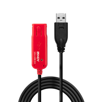 Lindy 12M Usb 2.0 Active Extension Pro. Cable Length: 12 M. Connector 1: Usb A C 42782