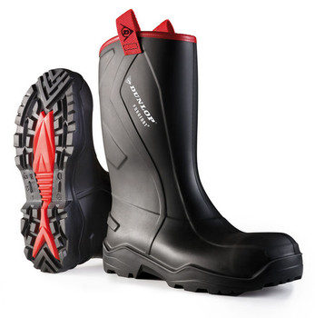 Dunlop Purofort +Rugged Full Safety Rigger Boots Black Size 6 C76204306