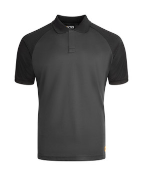 Jcb Workwear Unisex Classic Collar Polo Shirt Grey / Black Size XS JCB016GYBLXS