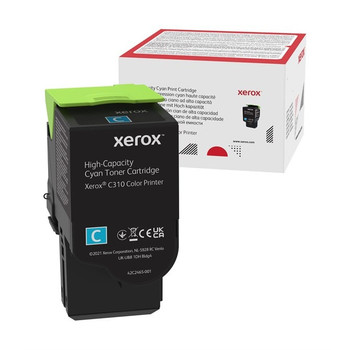 Xerox Genuine C310 / C315 Cyan High Capacity Toner Cartridge 5500 pages - 006R04 006R04365