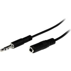 Startech 1M Slim 3.5Mm Stereo Extension Audio Cable M/F Mini-Phone for Audio Dev MU1MMFS