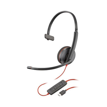 HP Poly Blackwire C3210 USB-A and USB-C Monaural Headset HPBLACKWIREC3210