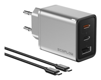 EcoFlow EFA-65W-GAN-CHARGER-EU Rapid 65 W Universal Silver EFA-65W-GAN-CHARGER-EU