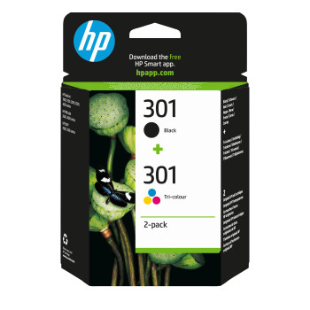 HP N9J72AE#30N 301 2-Pack Black/Tri-Color N9J72AE#30N