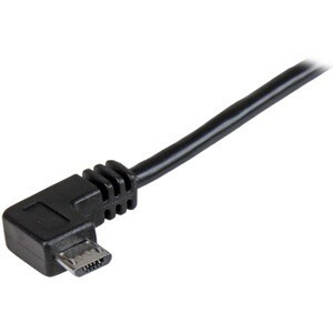Startech 1M 3 Ft Right Angle Micro-Usb Charge-And-Sync Cable M/M Usb 2.0 A To Mi USBAUB1MRA