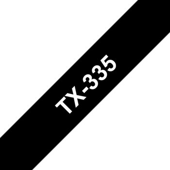 Brother TX335 Gloss Lami 12mm. White/Black TX335