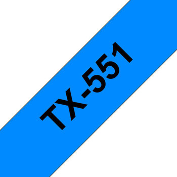 Brother TX551 Gloss Laminat 24mm. Black/Blue TX551
