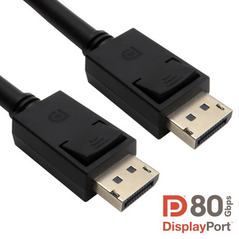 Cables Direct 0.5m DisplayPort v2.1 DP80 cable CDLDP80-00