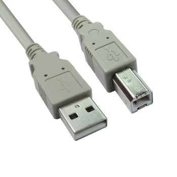 Cables Direct 2m USB 2.0 Type A M to Type B M Data Cable - Beige USB2-102