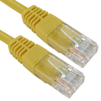 Cables Direct 20m Cat5e Patch Cable - Yellow URT-620Y