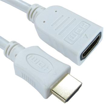 Cables Direct 1m High Speed HDMI with Ethernet Extension Cable 99HDHS-401WHT