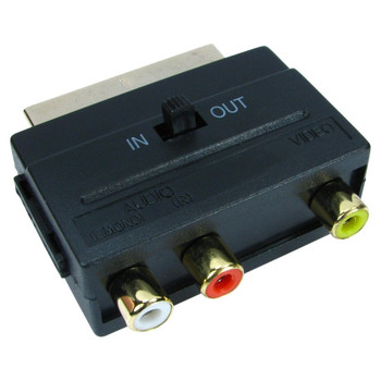 Cables Direct Switchable SCART to Three RCA Adapter 3SR3-11