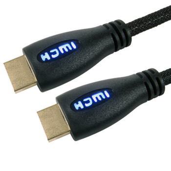 Cables Direct 1m HDMI Cable with Blue LED Illuminated Connectors 99HD4-01BL