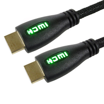 Cables Direct 1m HDMI Cable with Green LED Illuminated Connectors 99HD4-01GN