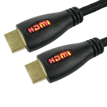 Cables Direct 1m HDMI Cable with Red LED Illuminated Connectors 99HD4-01RD
