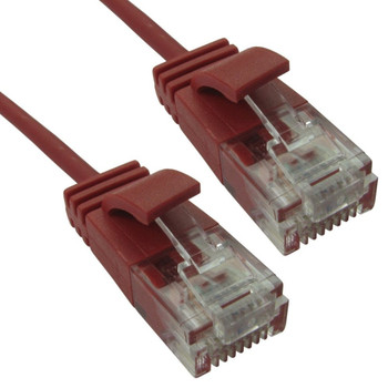 Cables Direct 0.25m Slim Economy 6 Gigabit Patch Cable Patch Cable - Red ERSLIM-100HR