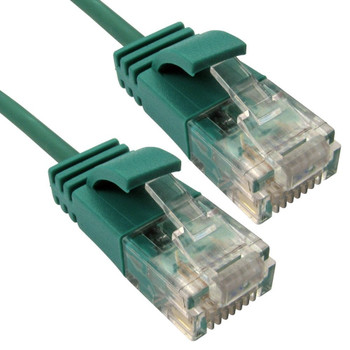 Cables Direct 0.25m Slim Economy 6 Gigabit Patch Cable Patch Cable - Green ERSLIM-100HG