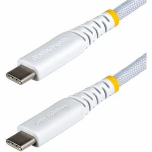 Startech 15Cm 6In White Usb-C Charging Cable 60W 3A Pd Dual-Layer Braided Nylon/ USB2CC15CMNCBRWH