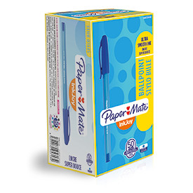 Paper Mate S0957130 Inkjoy 100 Capped Medium Tip Blue Box of 50 S0957130