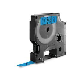 Dymo 40916 9mm x 7m Black on Blue Tape 40916
