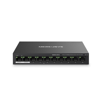 Mercusys 10-Port 10/100Mbps Desktop Switch with 8-Port PoE+ MS110P