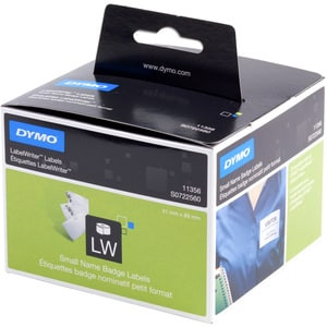 Dymo Small Name Badge Labels- 41 X 89 Mm S0722560. Product Colour: White Label T S0722560