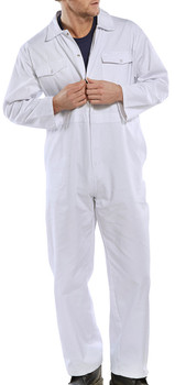 Beeswift Boilersuit White Size 44 PCBSW44