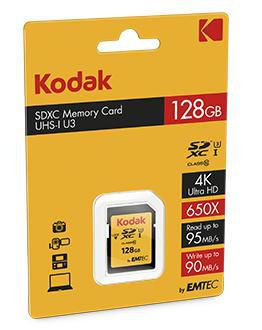 Emtec EKMSD128GXC10HPRK SD Card 128GB KODAK SDHC EKMSD128GXC10HPRK