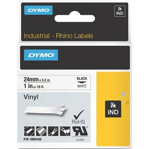 Dymo Ind Vinyl Labels Black On White Multicolour Vinyl40 80 ??C Ul 969 Dymo 1805430
