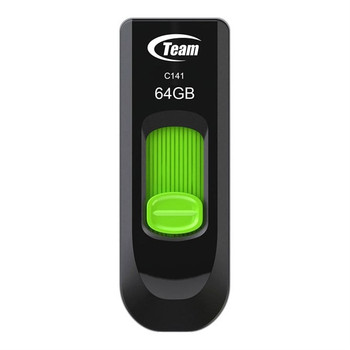 Team Group C141 USB Flash Drive 64 GB USB Type-A 2.0 Black Green TC14164GG01
