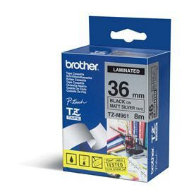 Brother TZEM961 Black on Silver TZEM961